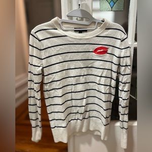 Italian merino blend banana republic striped sweater